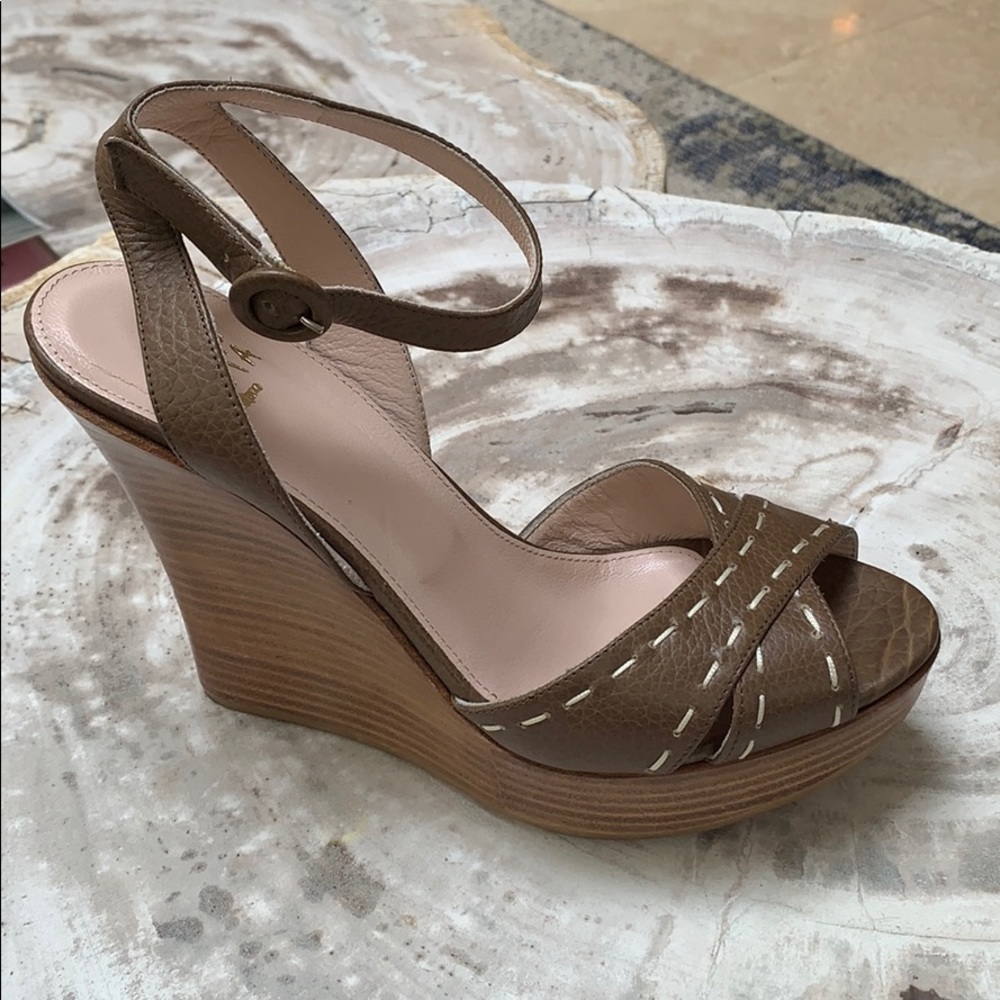 Roberto Festo Milano Taupe Wedge Sandals. 7